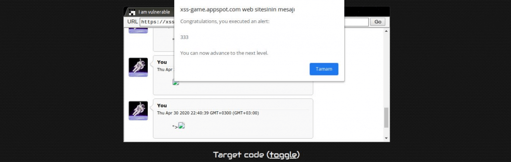 google-xss-game-çözüm