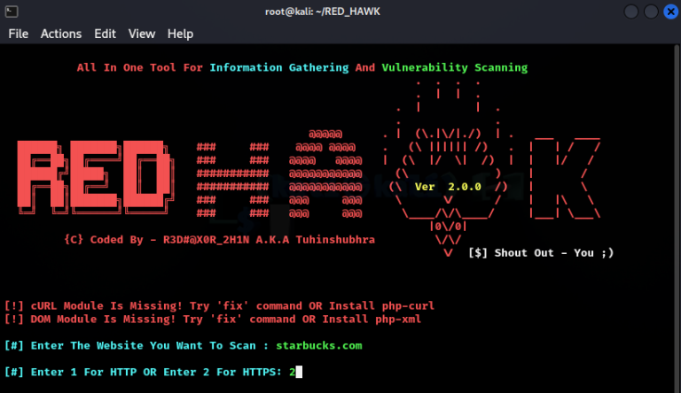 REDHAWK Tool Kullanımı | Kali Linux REDHAWK Tool - Serdar Daşdemir